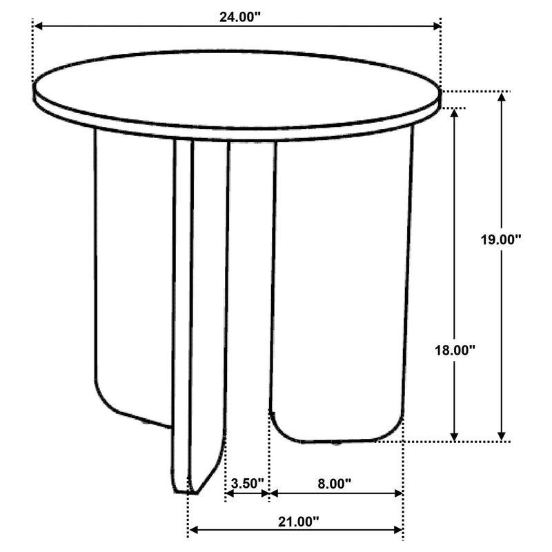 Dale Round Solid Mango Wood Side End Table Brown by Unique Piece Furniture