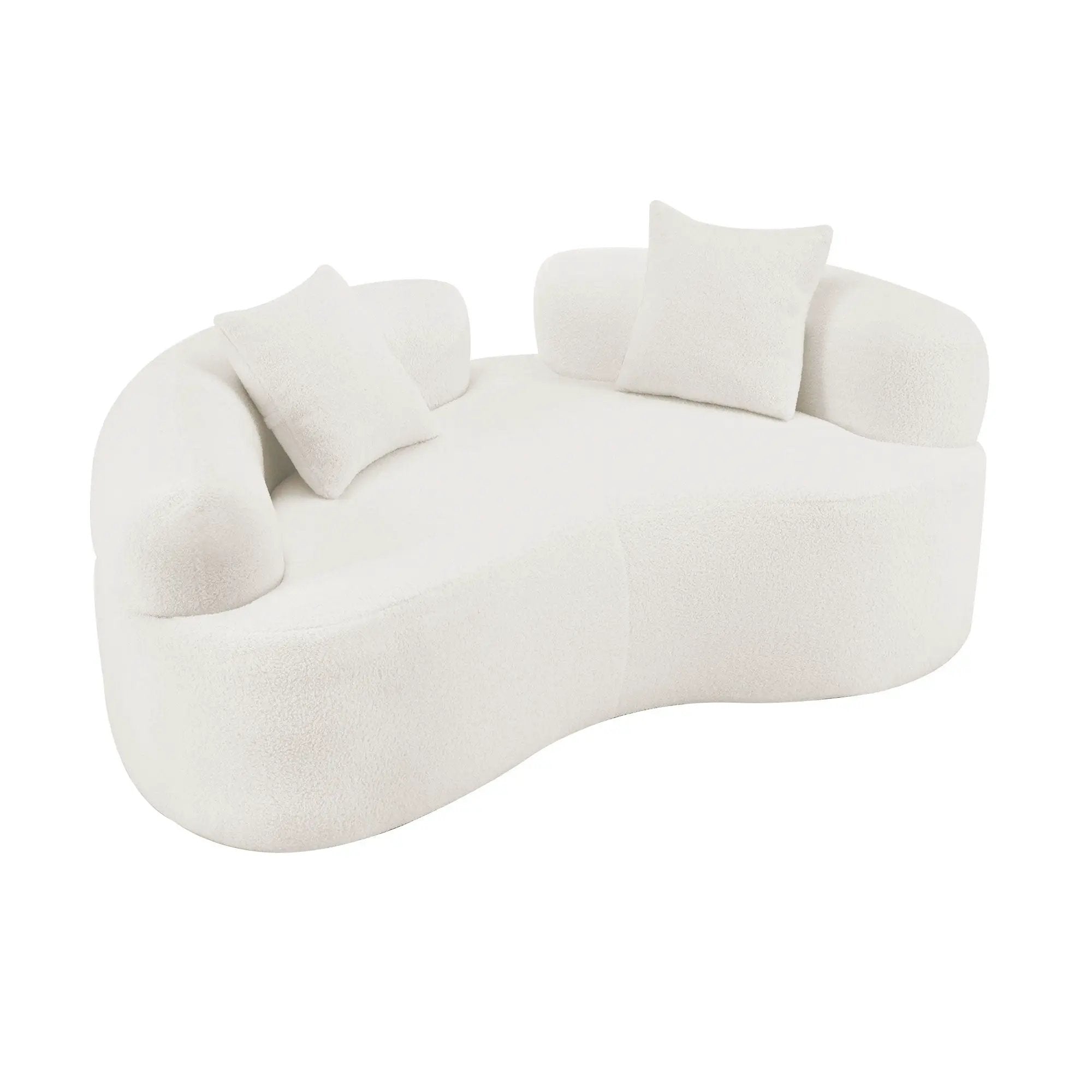 Modern Curved Loveseat by Unique Piece Furniture