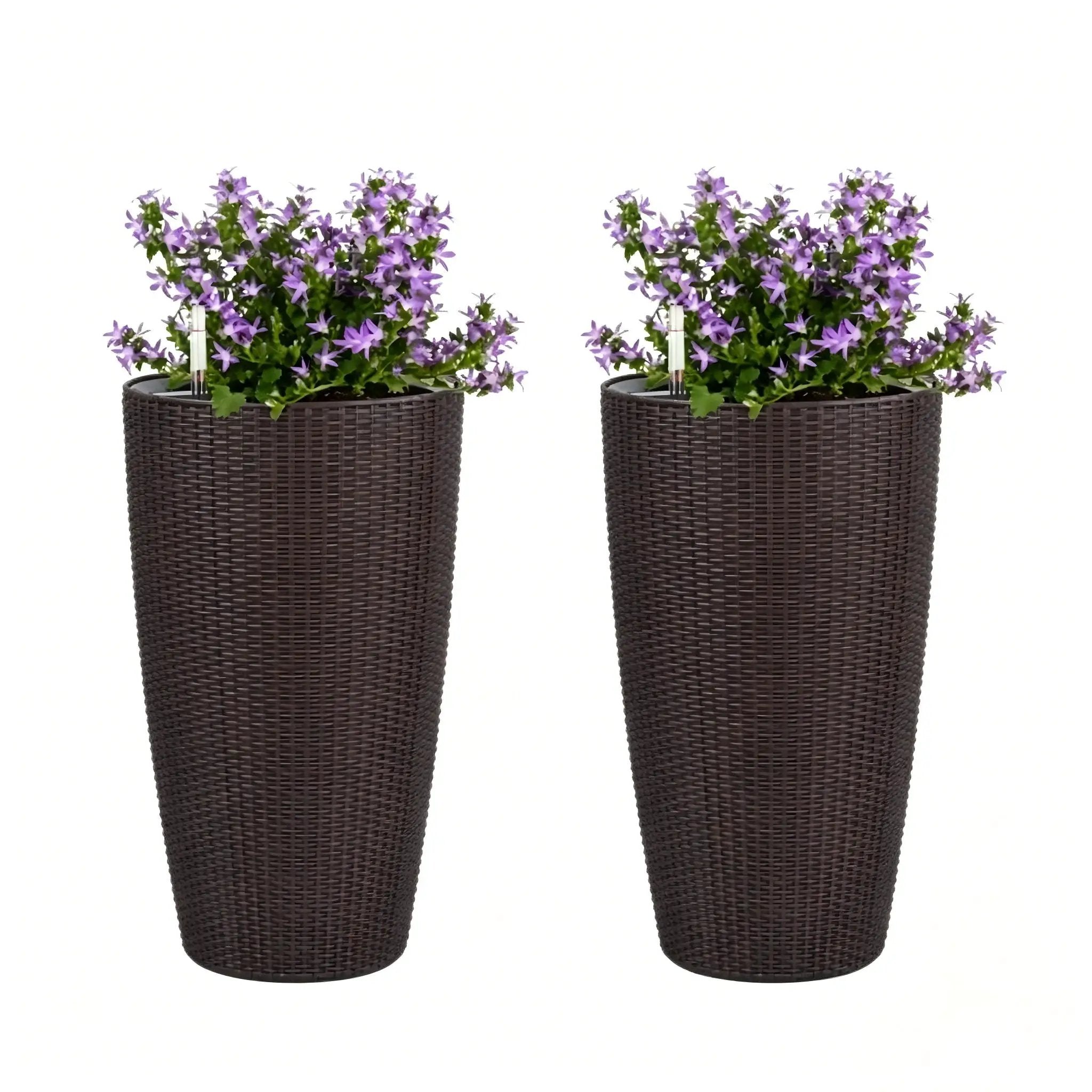 Tall Planters Set With Water Level Monitor And Auto Watering by HouseOfZazla
