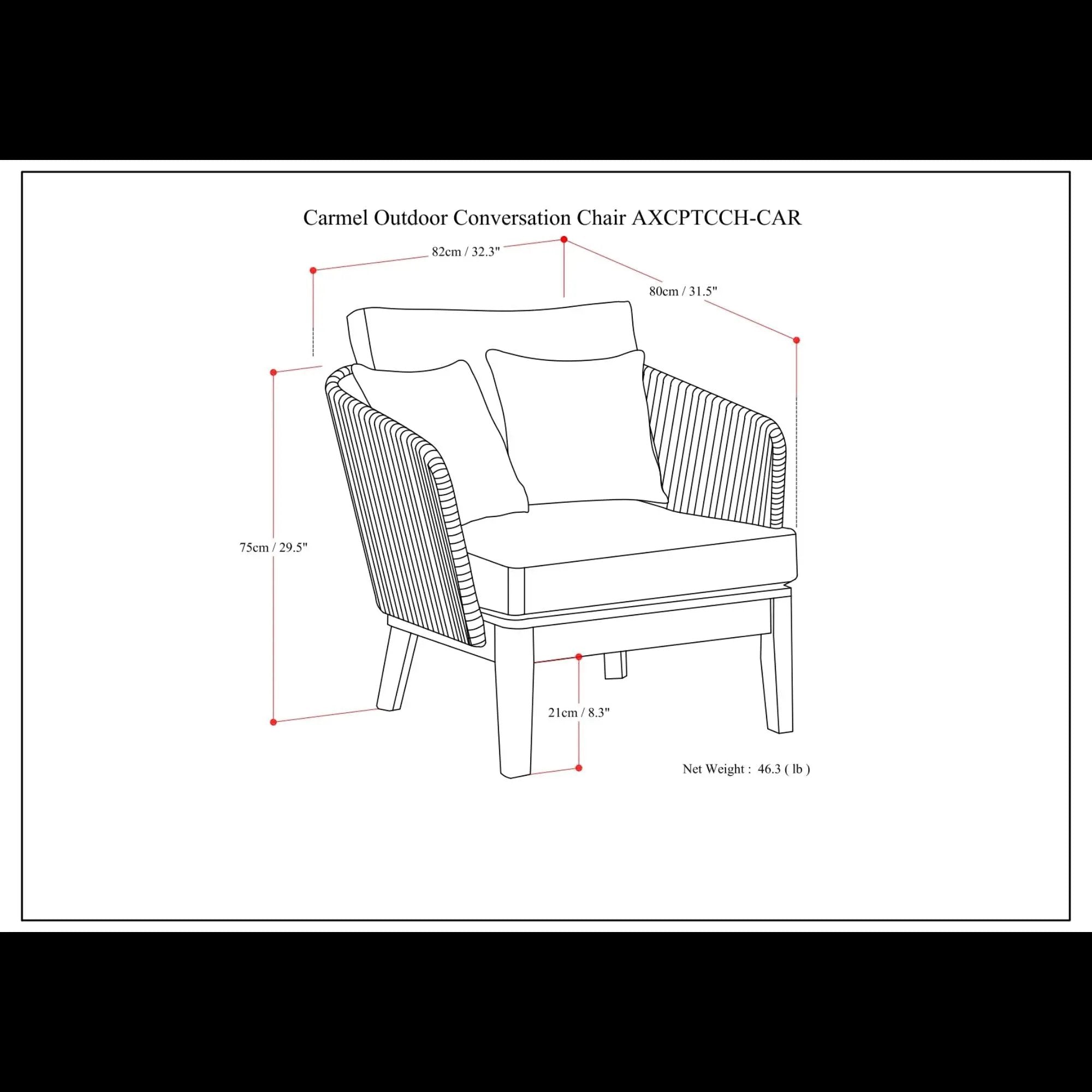 Carmel - Outdoor Conversation Chair - Sand Drift by Unique Piece Furniture