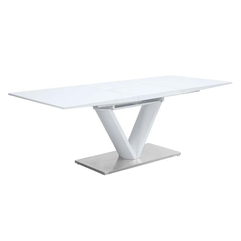 Gallegos - Dining Table With Leaf - White High Gloss by Unique Piece Furniture