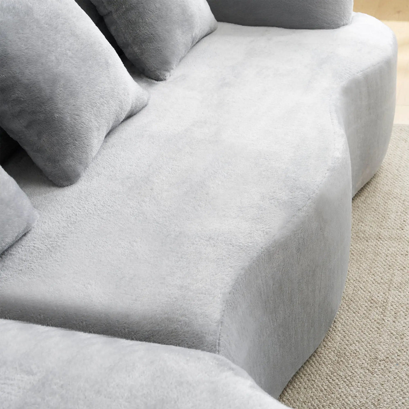 Modular L-Shape Sectional Sofa With Curved Chaise by HouseOfZazla