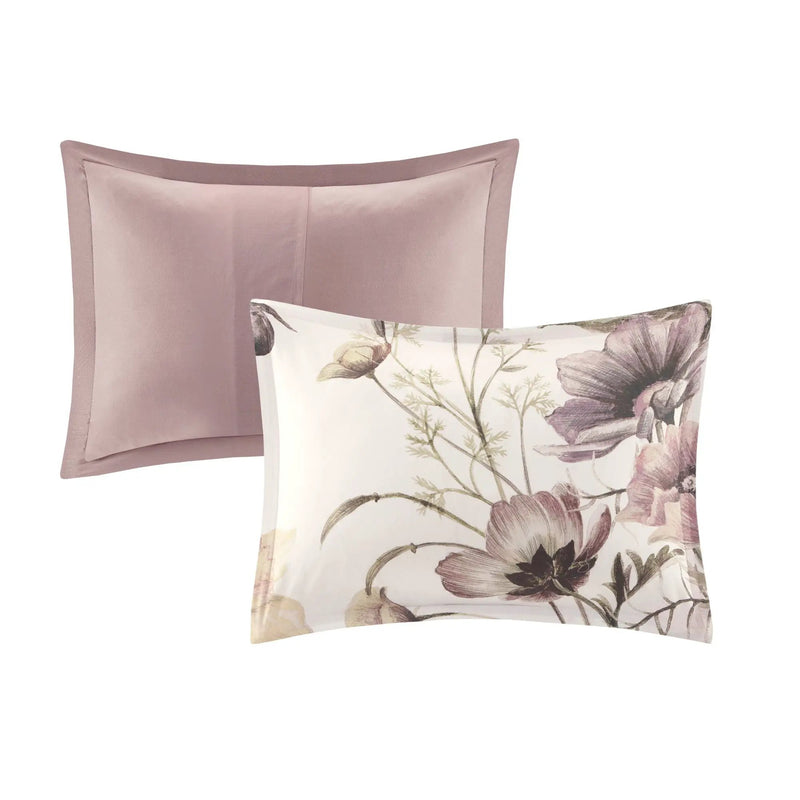 8 Piece Cotton Printed Comforter Set Blush King by HouseOfZazla