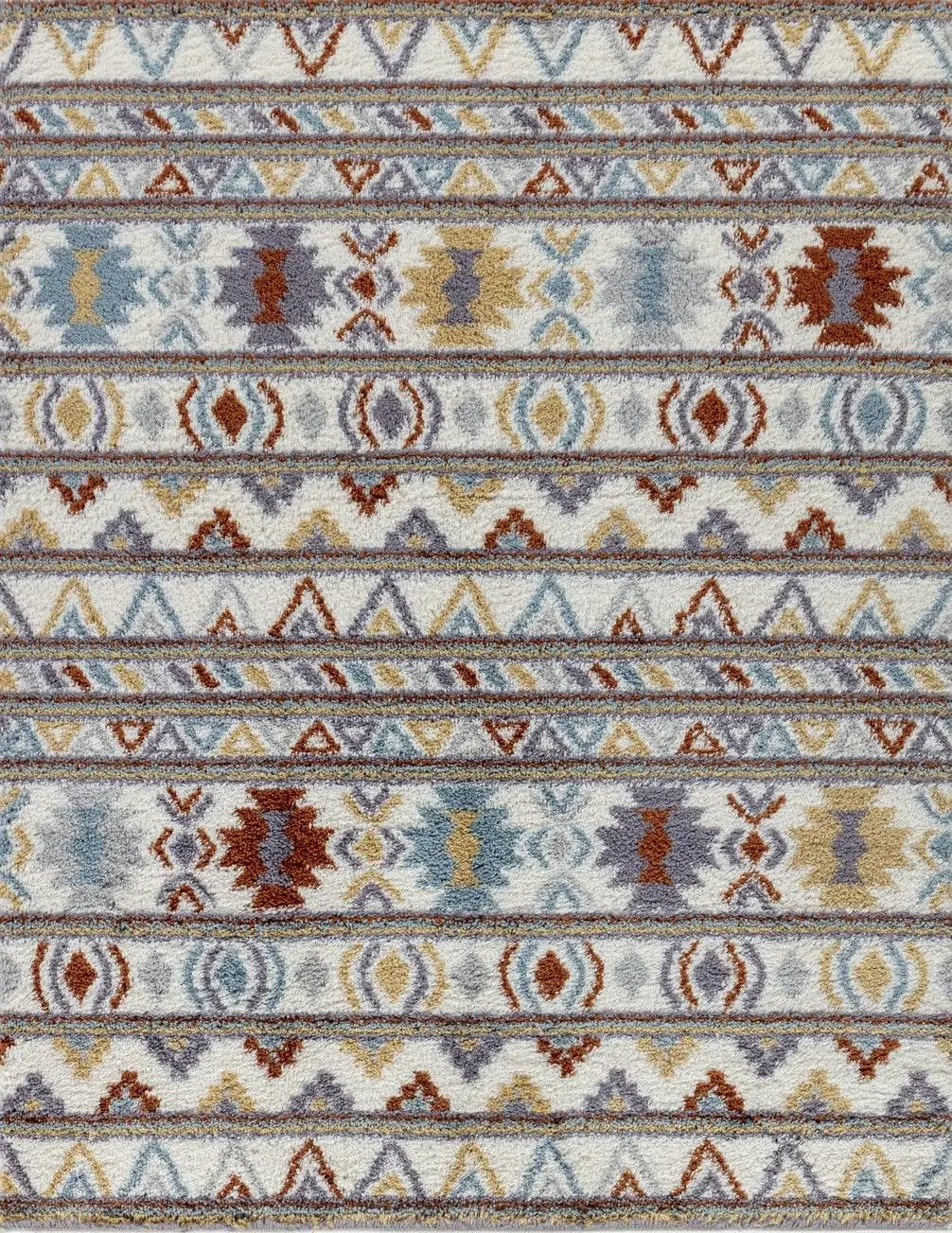 Loft Shag - 7'10" X 9'10" Shaggy Area Rug - Multi, Polypropylene by HouseOfZazla