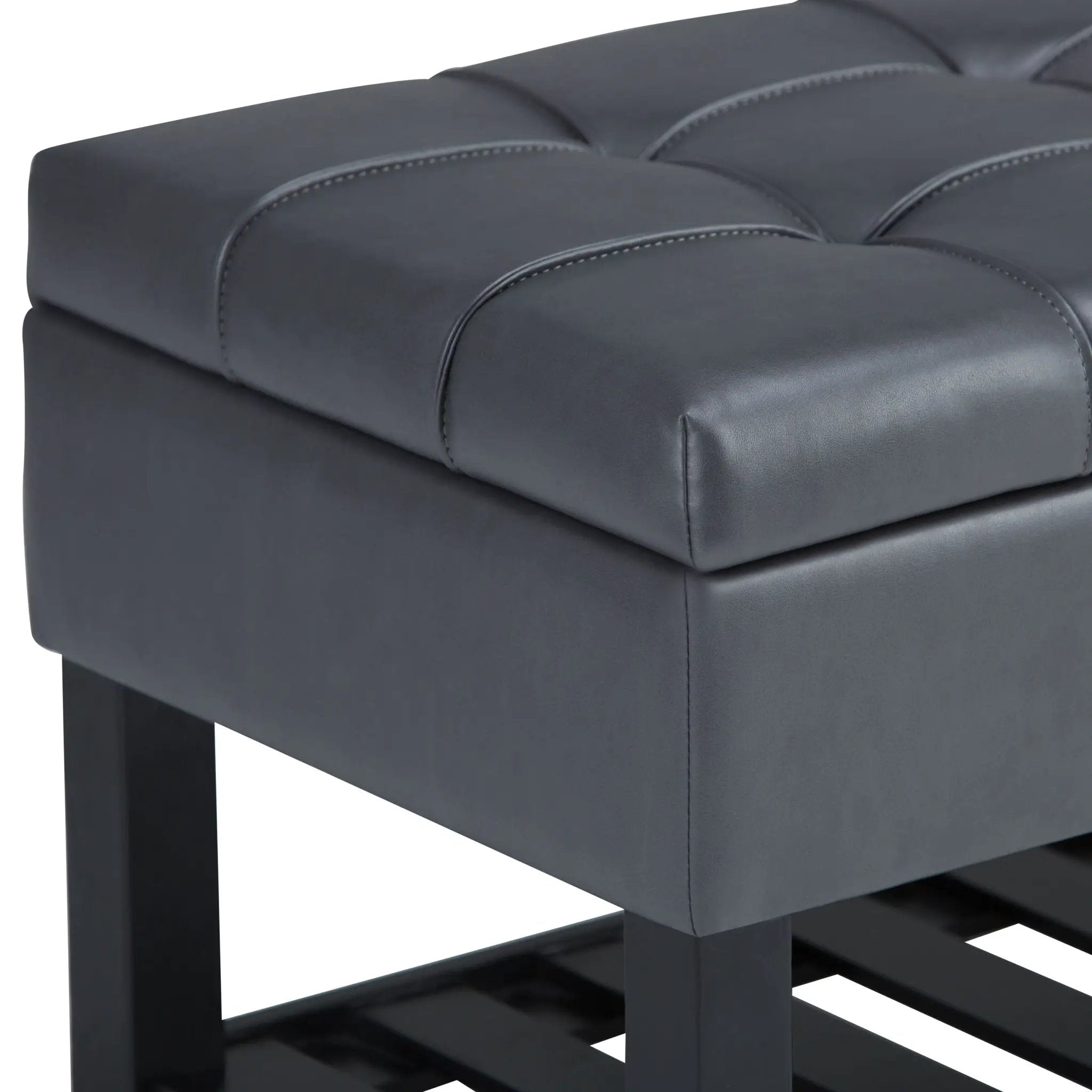 Saxon - Upholstered Transitional Storage Ottoman Bench by HouseOfZazla