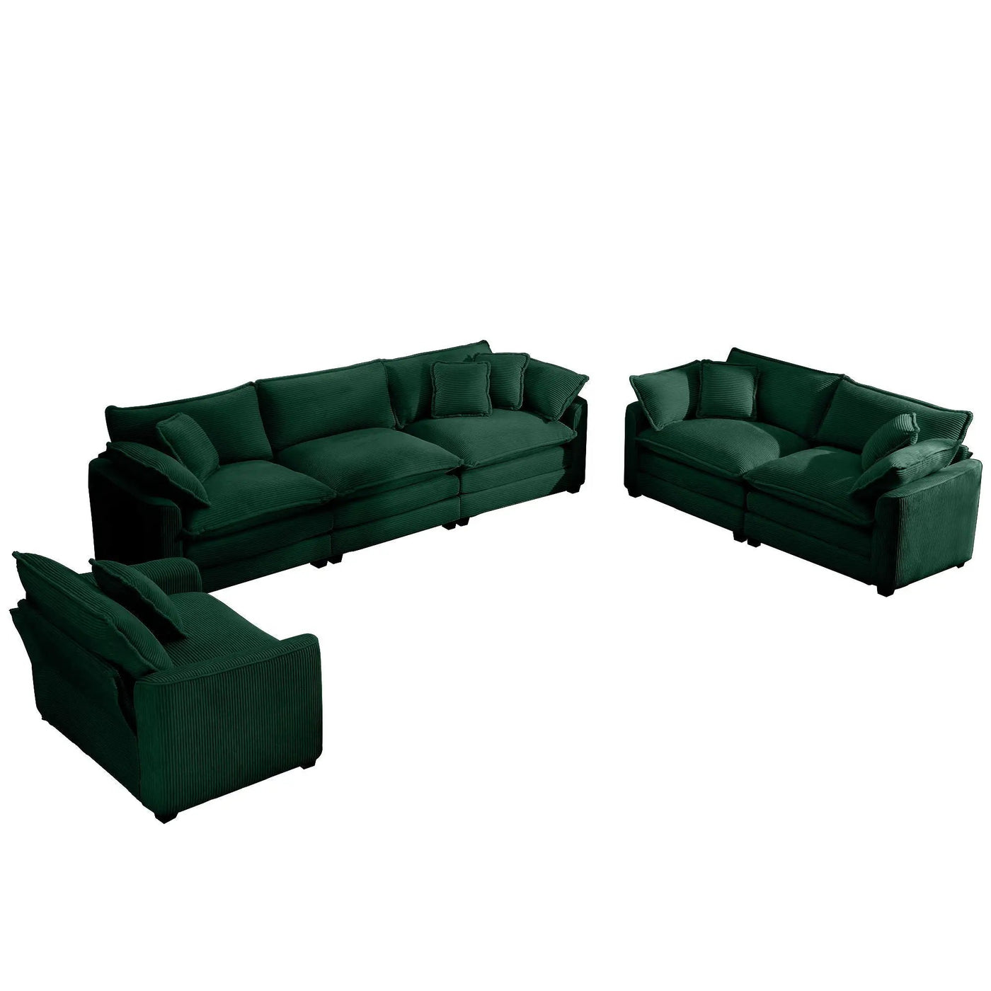 Elegant Oversized Sectional Sofa Set With Deep Seats And Flexible Layout by Unique Piece Furniture