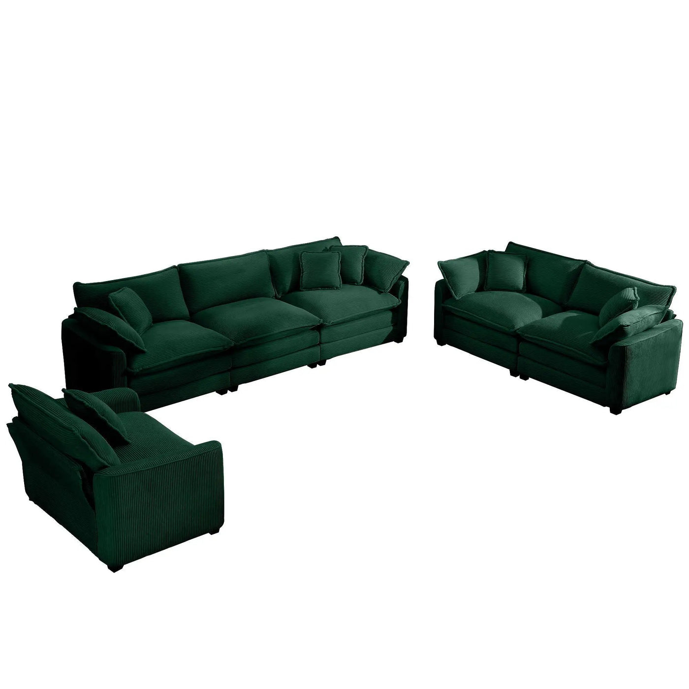 Elegant Oversized Sectional Sofa Set With Deep Seats And Flexible Layout by HouseOfZazla