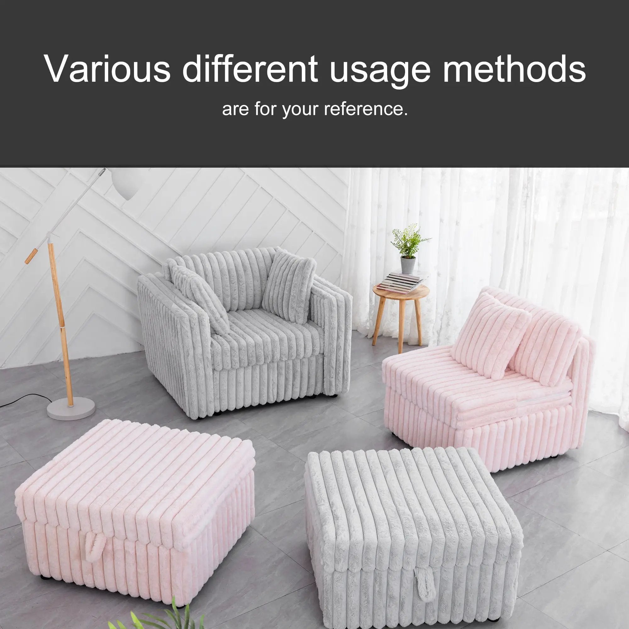 44.9" Soft Modular Sofa Single by HouseOfZazla