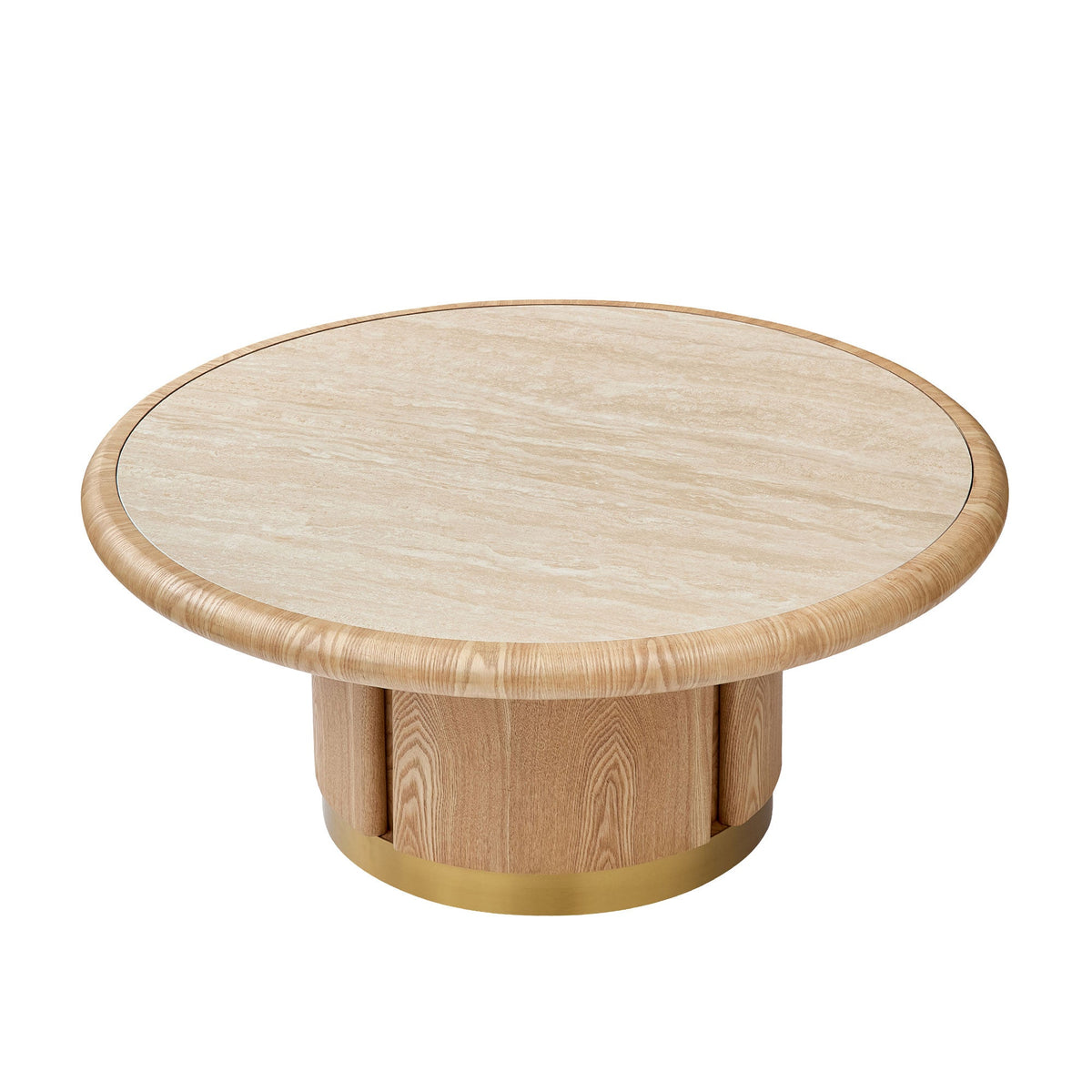 Round Coffee Table with Sturdy MDF Pedestal by HouseOfZazla