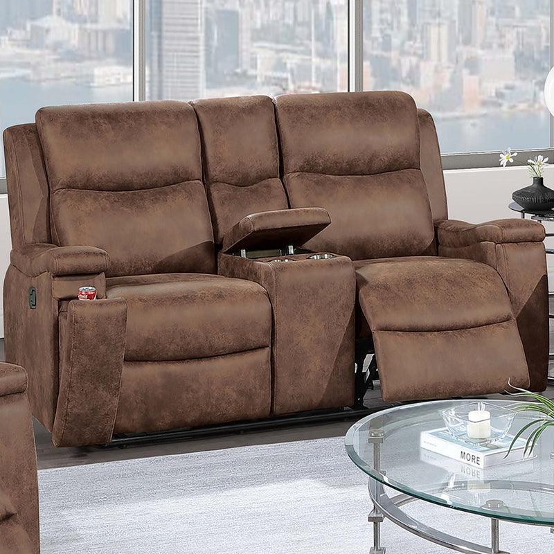 Modern Manual Motion Living Room Set & Hidden Cup Holders by HouseOfZazla