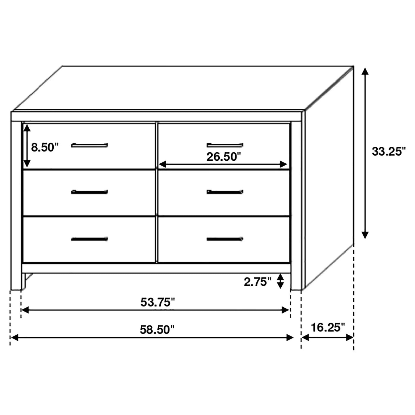 Sherwood - 6 Drawer Dresser by HouseOfZazla