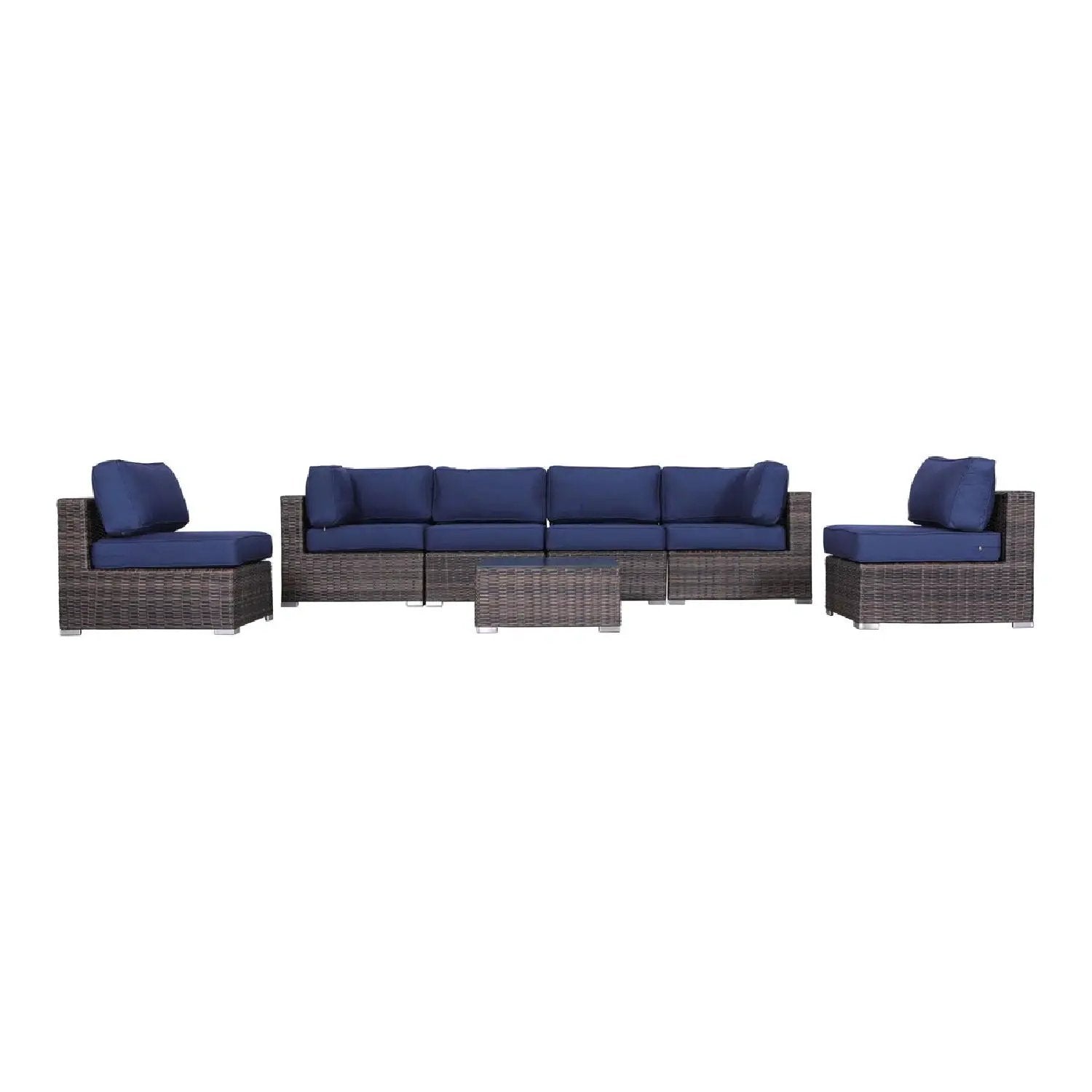 Seating Set With Cushions Handcrafted Wicker Design by Unique Piece Furniture