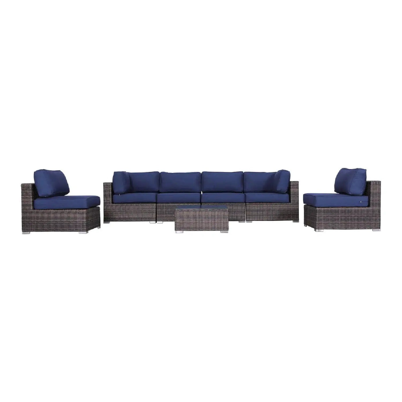 Seating Set With Cushions Handcrafted Wicker Design by HouseOfZazla