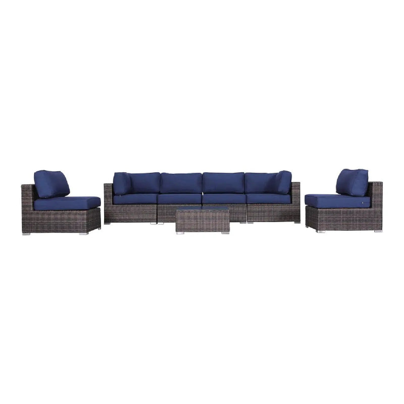 Seating Set With Cushions Handcrafted Wicker Design by HouseOfZazla