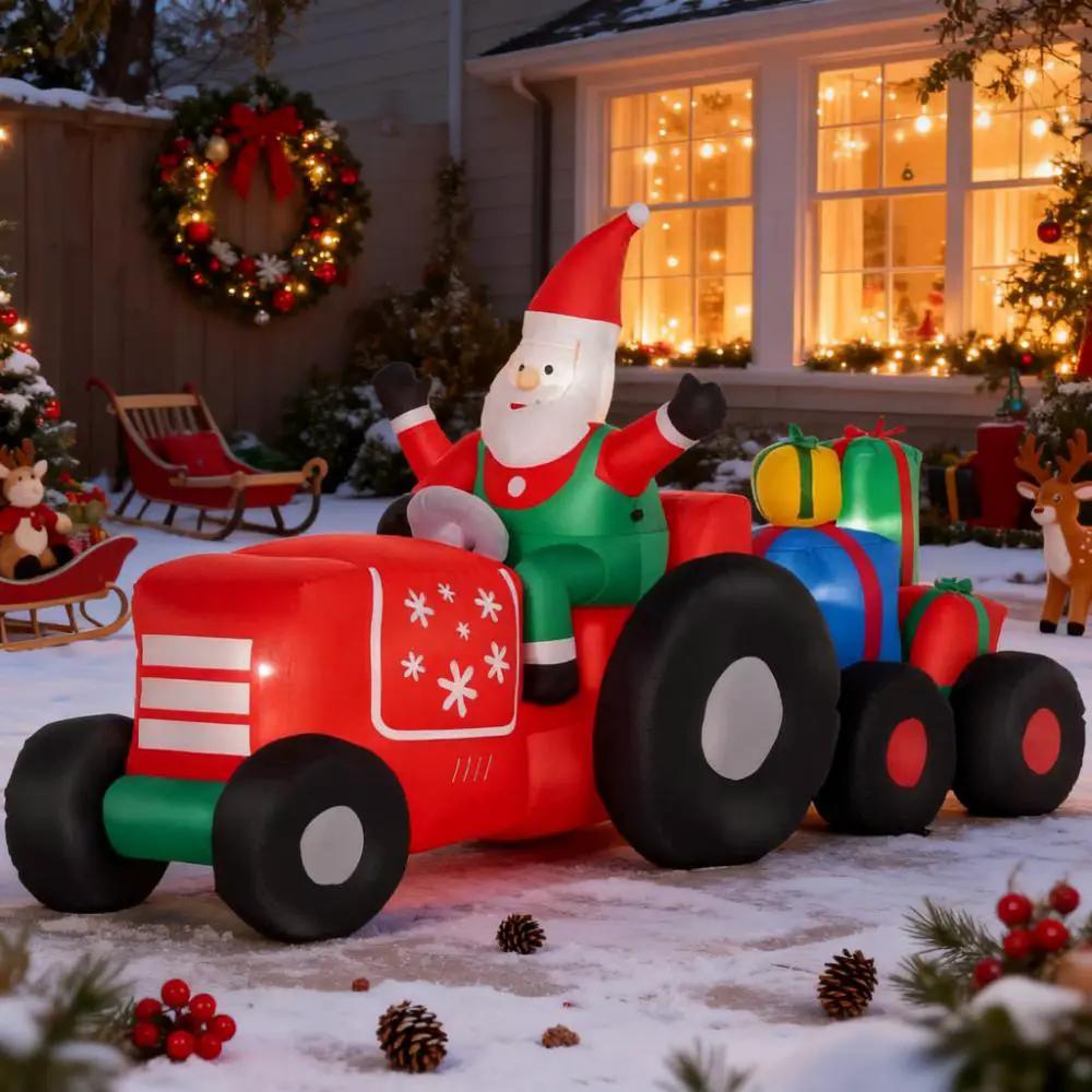 Inflatable Santa on Driving Trailer by HouseOfZazla