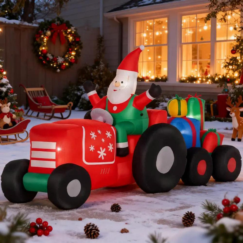 Inflatable Santa on Driving Trailer by HouseOfZazla