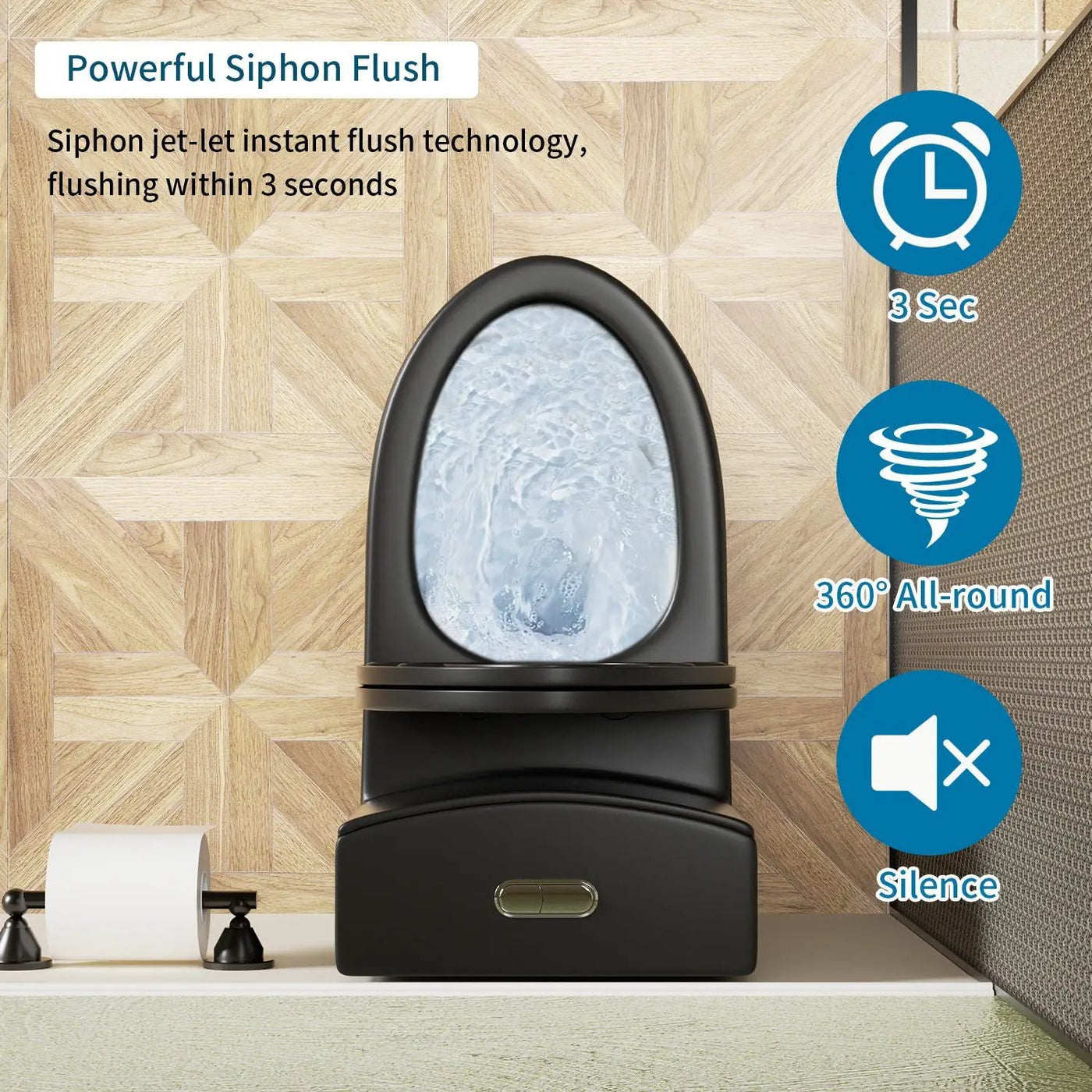 1 Piece Toilet With Tornado Flush, Dual Flush, And ADA Height Comfort Chair by HouseOfZazla