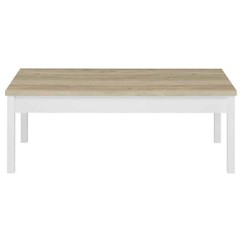 Stacie 3-piece Coffee Table Set Distressed Pine and White by Unique Piece Furniture