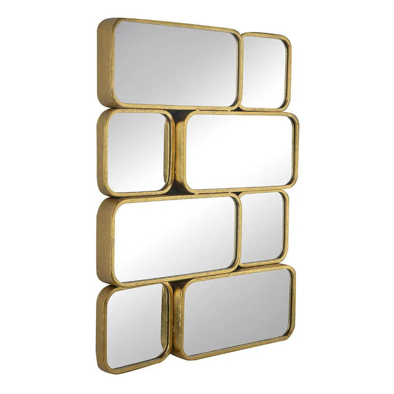 Mirror With en Metal Framed Decorative Rectangle Mirror For Bedroom Dressing Room, Hallway Or Living Spac - Gold by HouseOfZazla