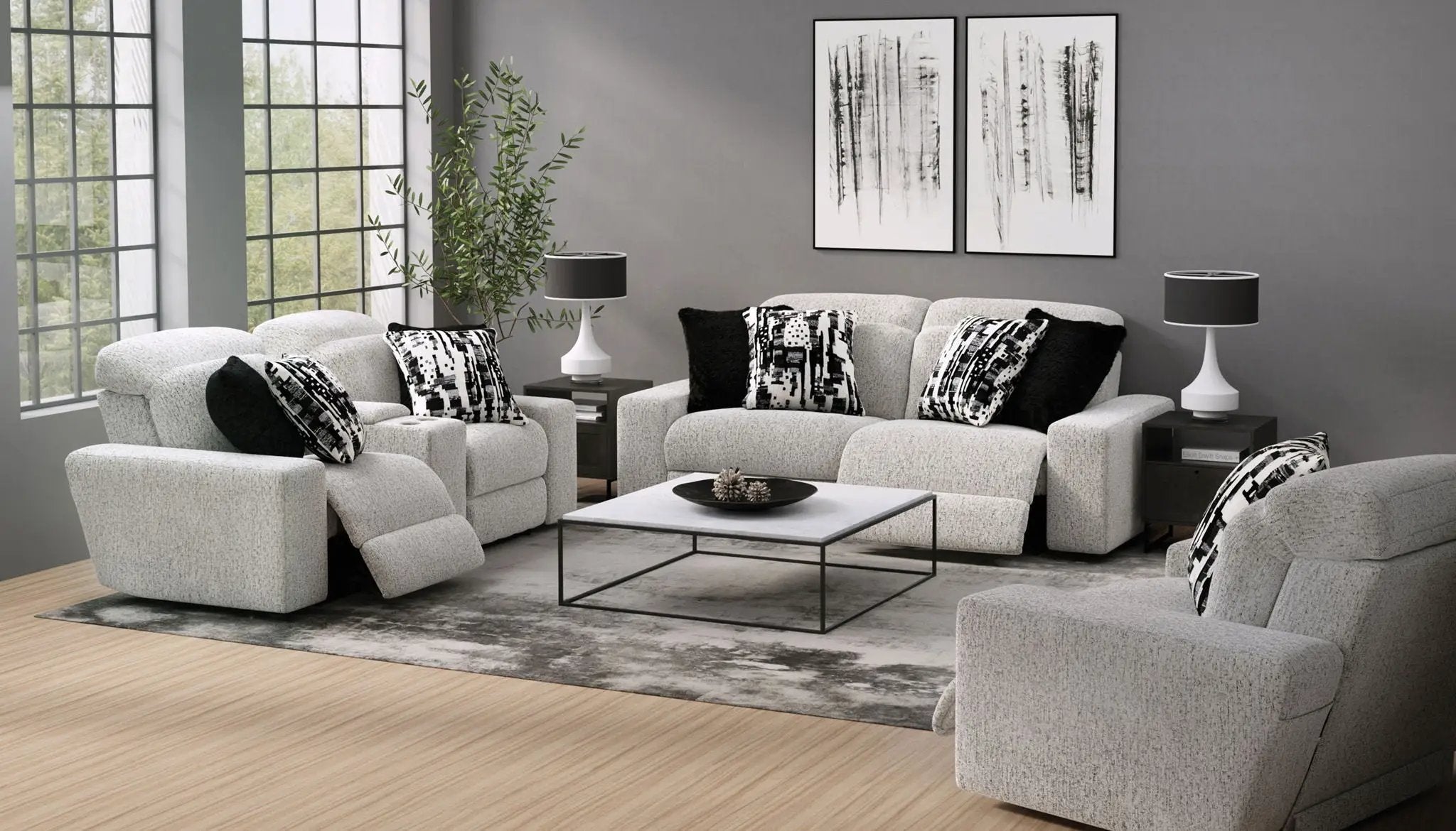 Darby - Power Adjustable Headrest Power Reclining Sofa by Unique Piece Furniture