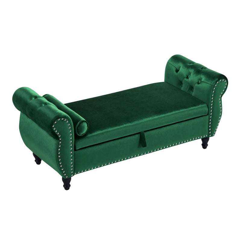 Luxurious Multifunctional Storage Ottoman Bench With Pillow by HouseOfZazla