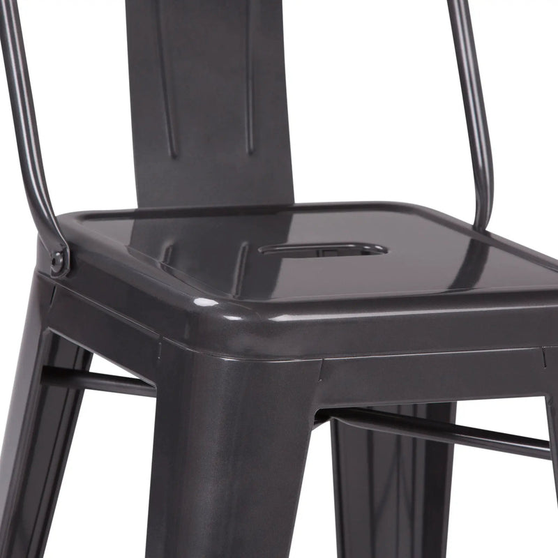 Rayne - Curved Back Metal Stool (Set of 2) by Unique Piece Furniture