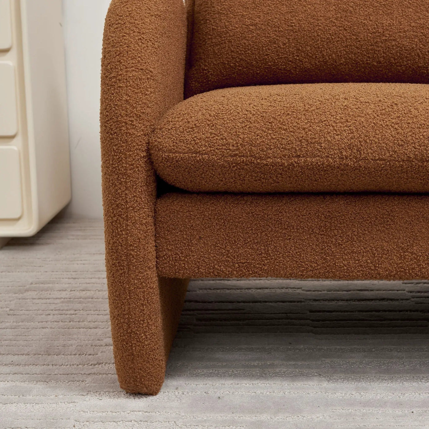 Modern Sherpa Upholstered Accent Chair, Comfortable Living Room Armchair, Lounge Chair For Bedroom, And Office by HouseOfZazla