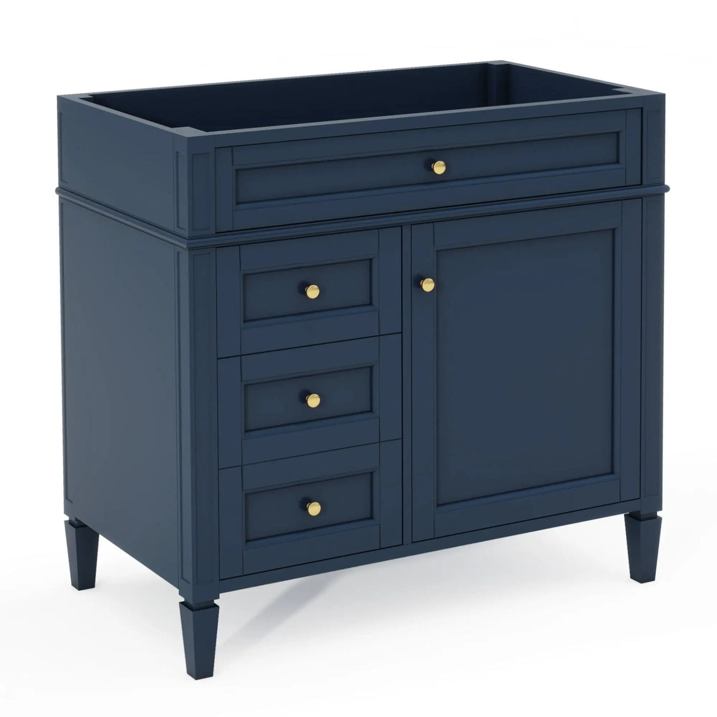 Bathroom Vanity With 2 Drawers and Tip-Out Storage Cabinet by HouseOfZazla