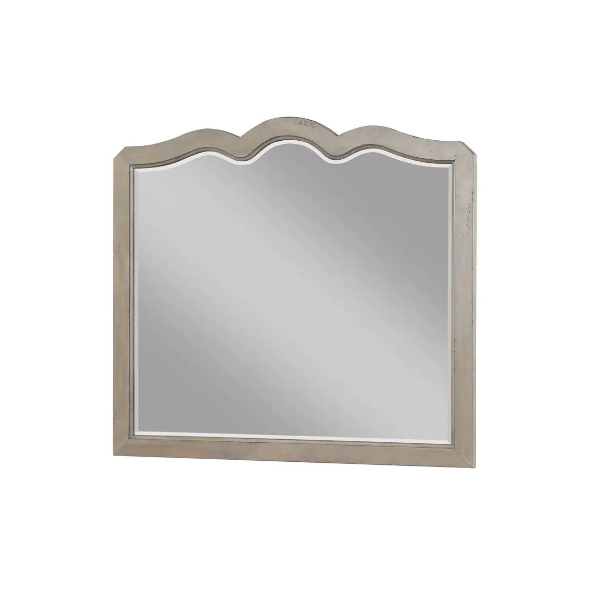 Scallop Shaped Mirror - White Poplar by Unique Piece Furniture