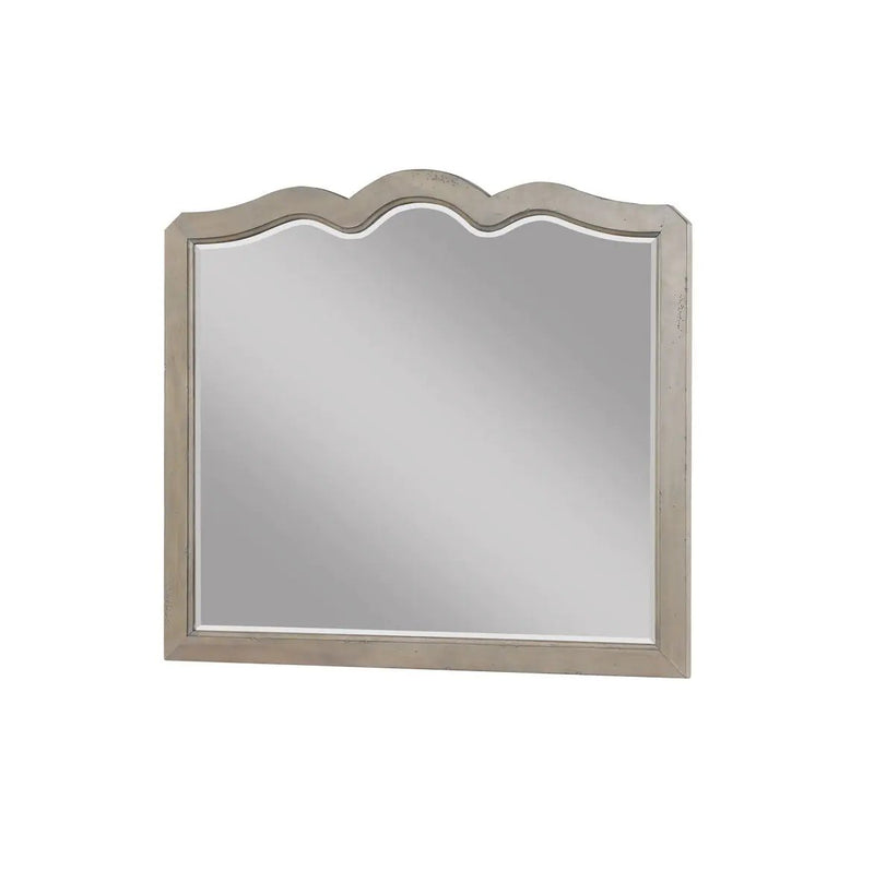 Scallop Shaped Mirror - White Poplar by Unique Piece Furniture