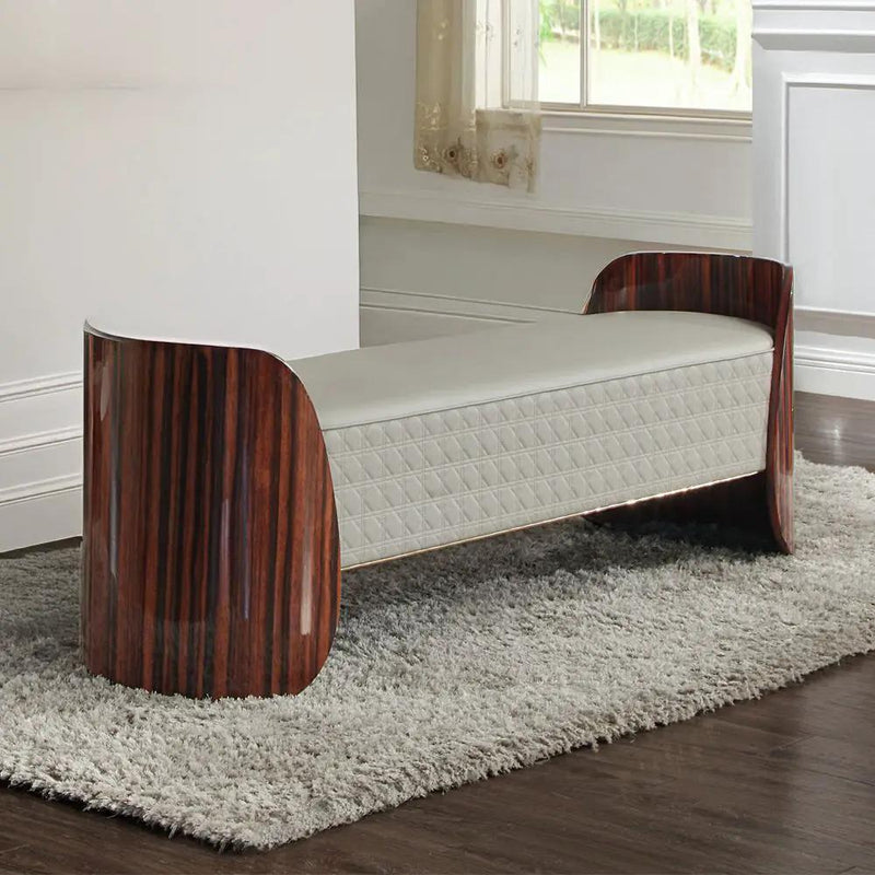 Jamonica - Bench - Gray & Dark Brown by Unique Piece Furniture