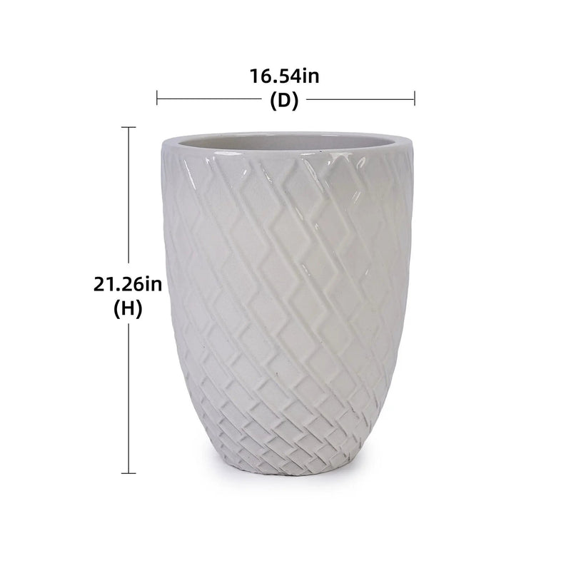 Ceramic Flowerpot, Planter For Patio, Garden, Windowsill by HouseOfZazla