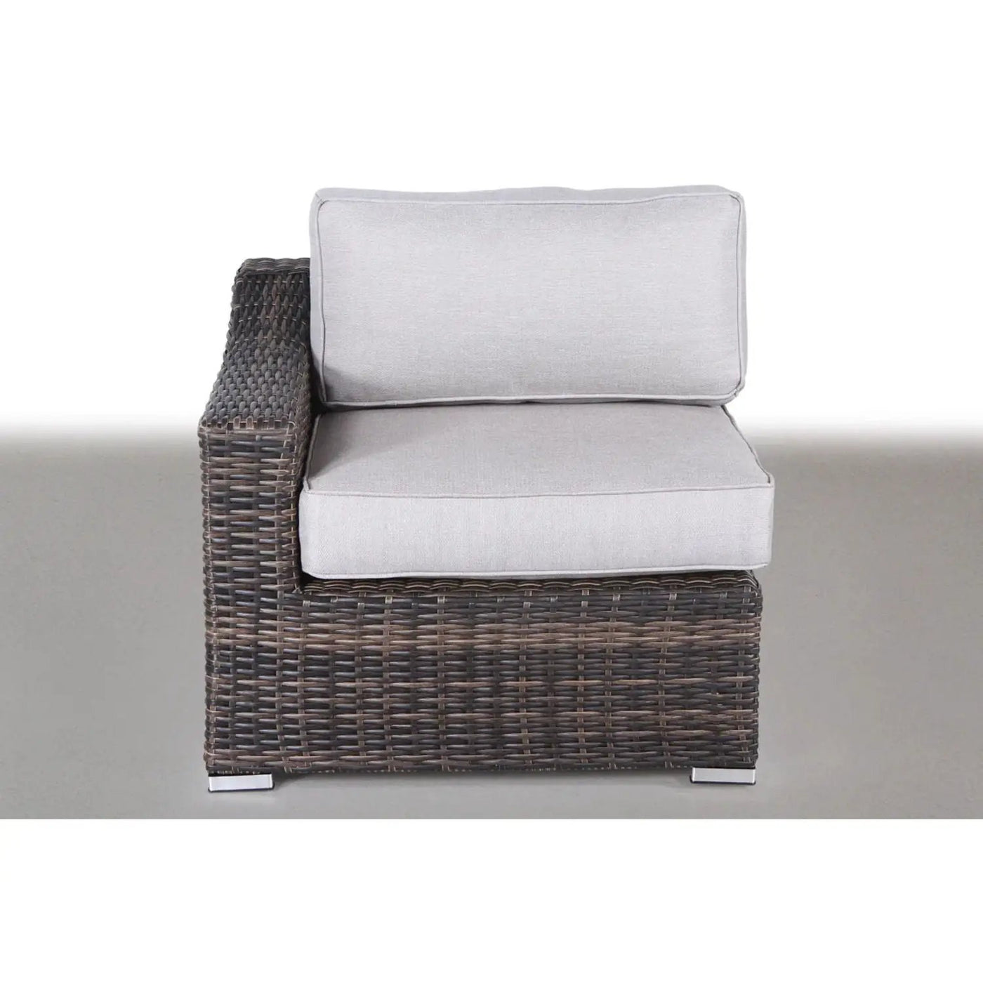 Contemporary Outdoor Rattan Wicker Sectional Seating Group With Cushions by Unique Piece Furniture