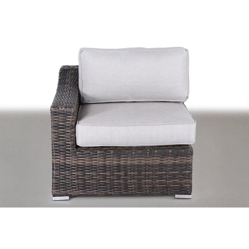 Contemporary Outdoor Rattan Wicker Sectional Seating Group With Cushions by Unique Piece Furniture