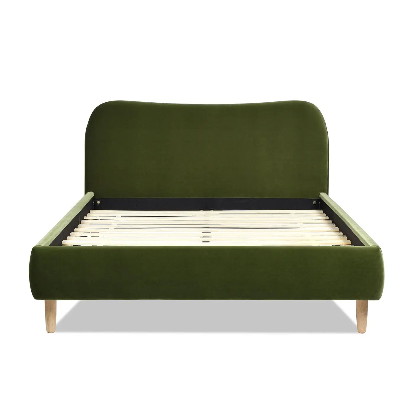 Roman - Curved Headboard Upholstered Platform Bed by Unique Piece Furniture