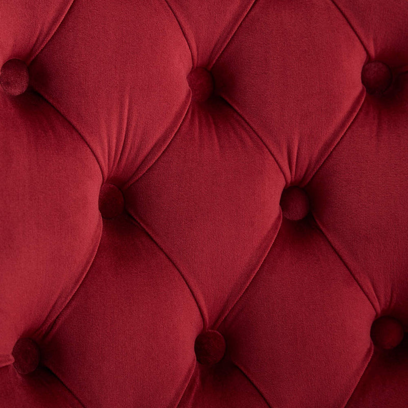 Classic Velvet Dining Chairs - Burgundy (Set of 2) by HouseOfZazla
