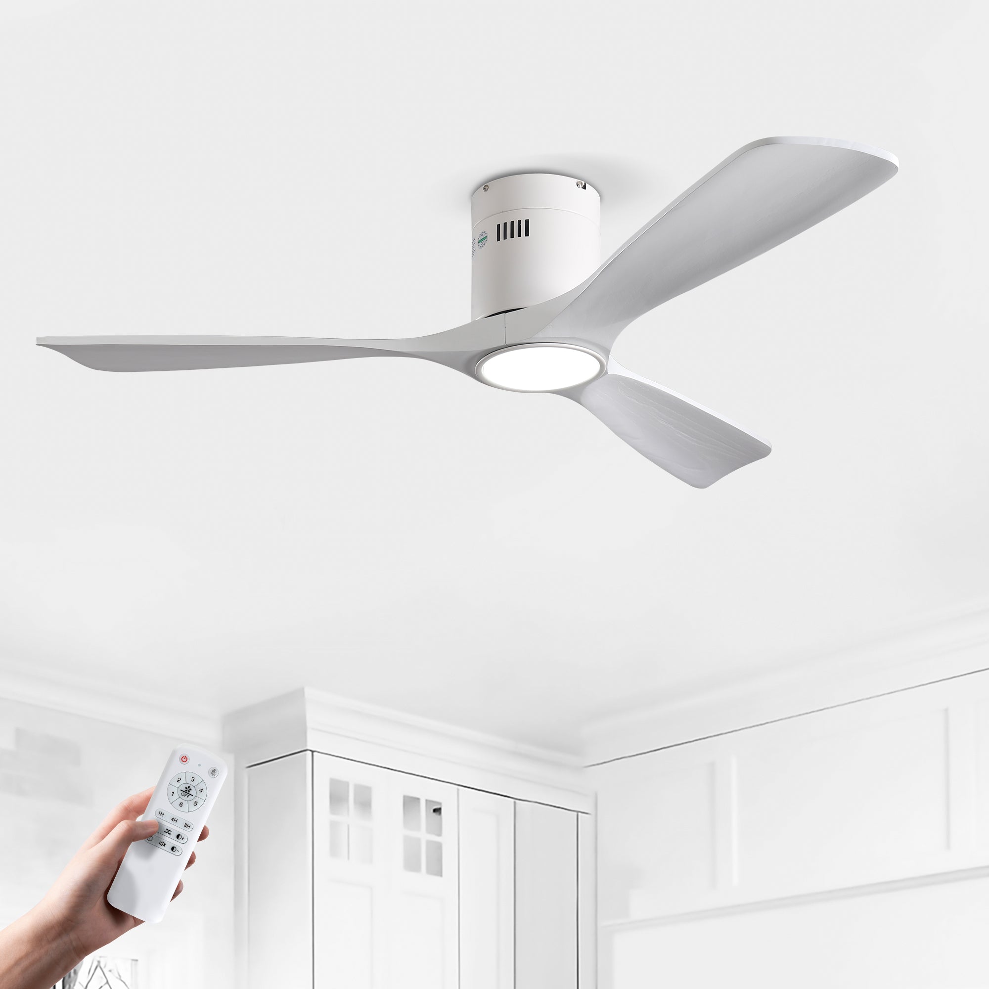 52 Inch Mounting Type Solid Wood Ceiling Fan With Light Kit by HouseOfZazla