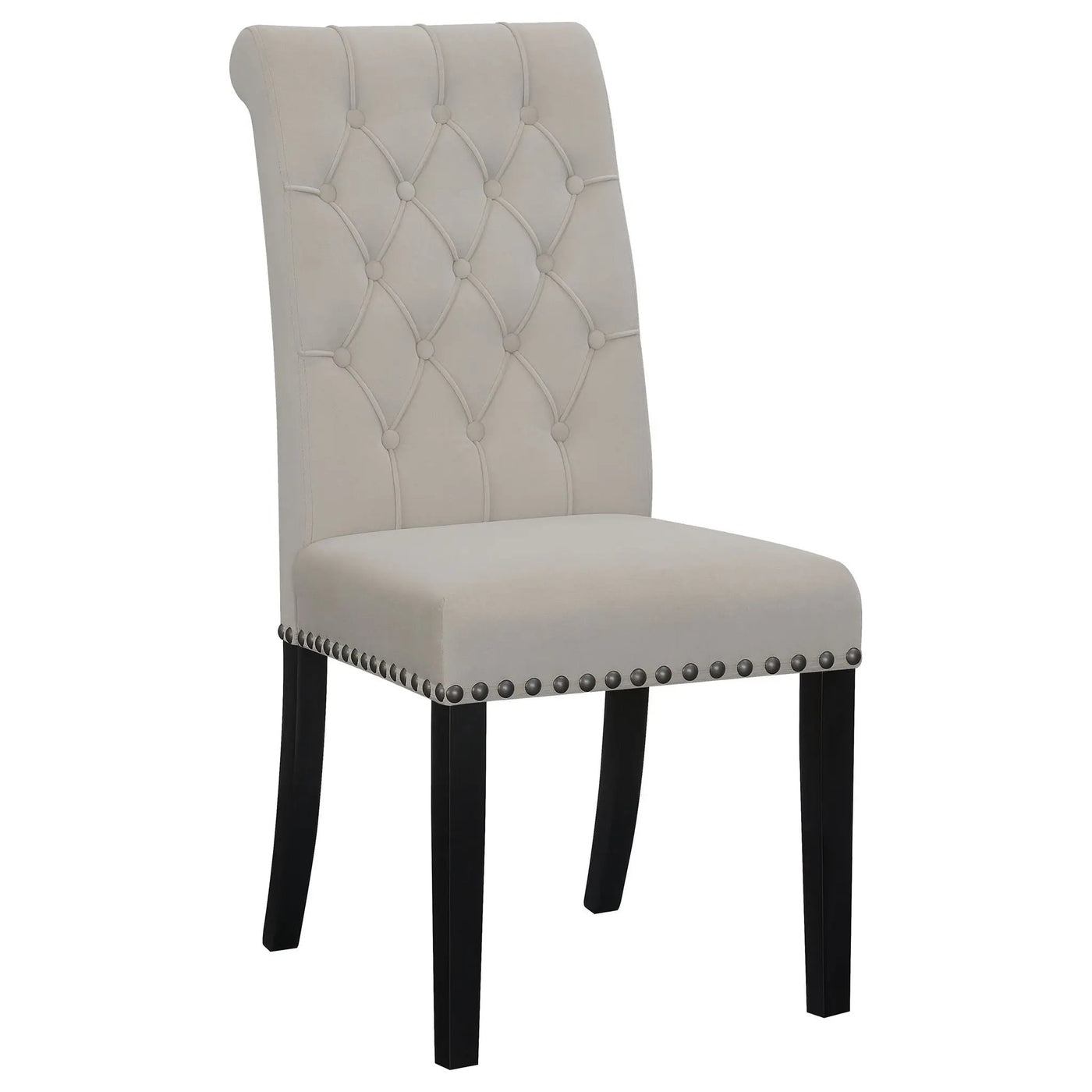 Tufted Rolled Backrest Side Chairs (Set of 2) by HouseOfZazla