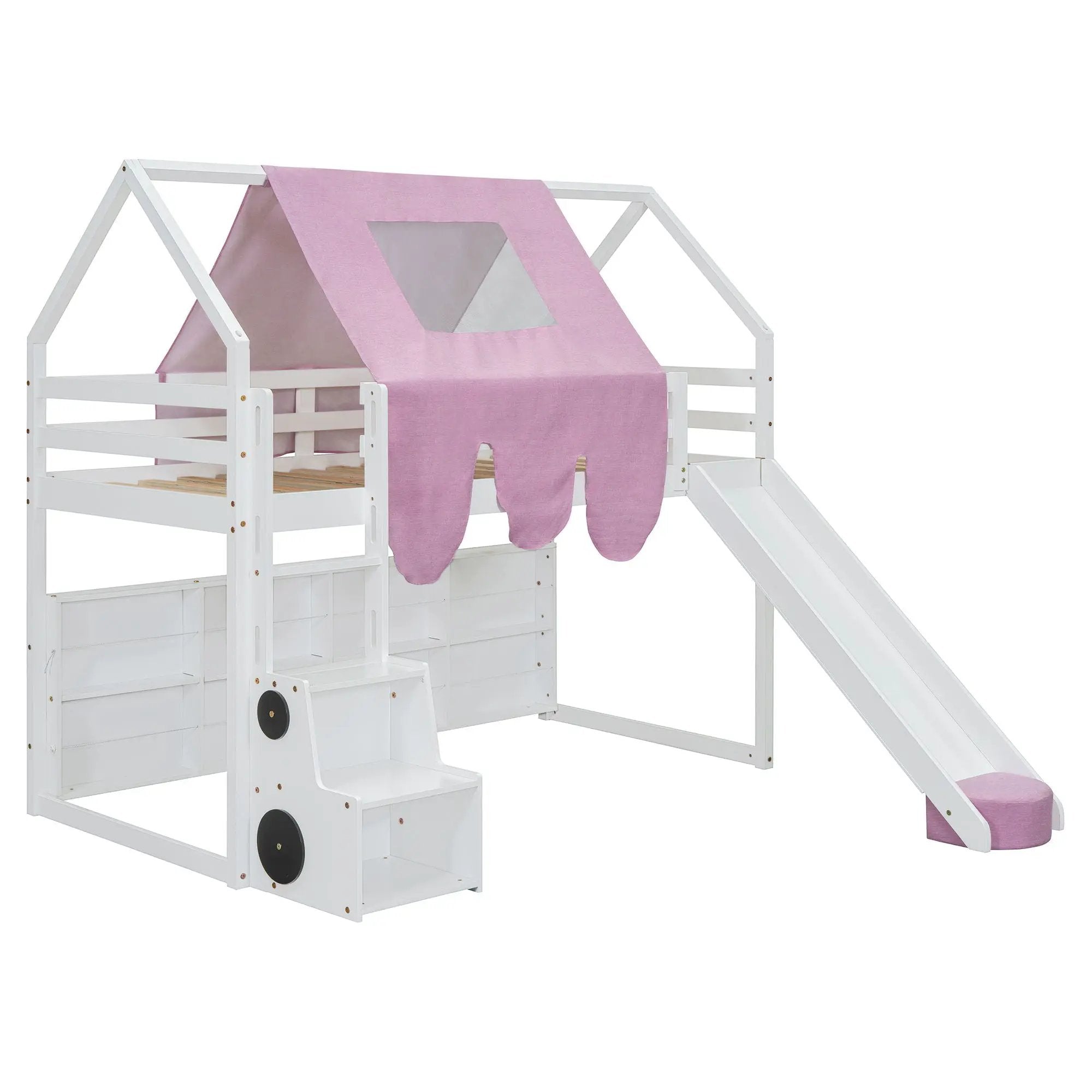 Loft Bed With House Shaped Frame And Tent by HouseOfZazla