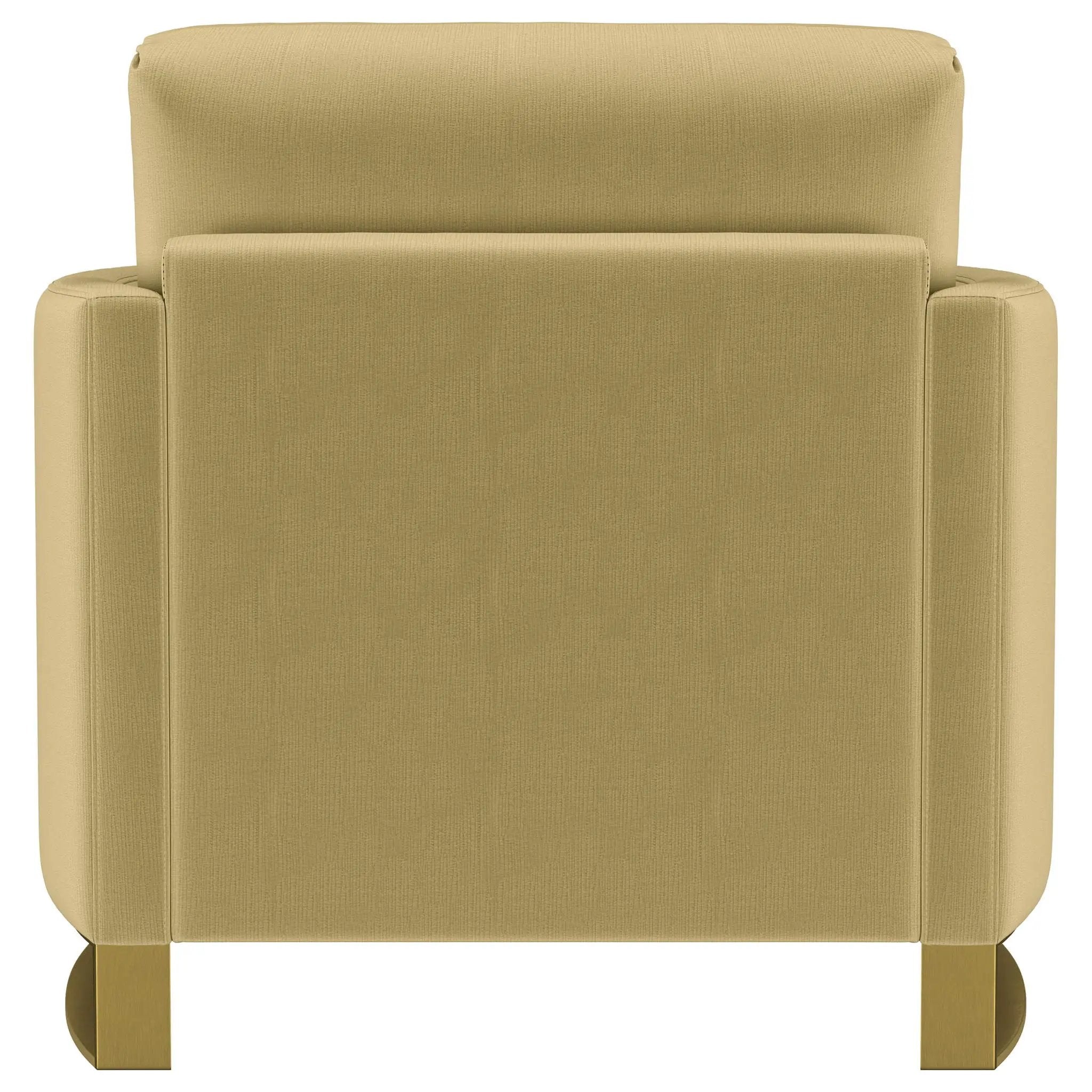 Corliss Upholstered Curved Track Arm Chair Camel by Unique Piece Furniture