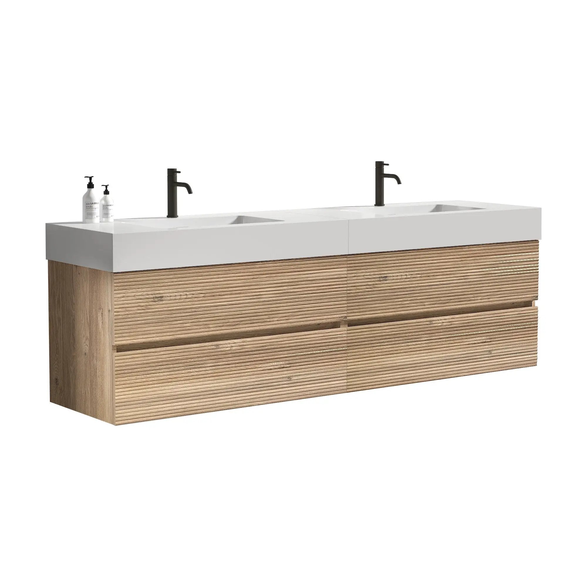 Grace 72" Bathroom Vanity with Silent DTC Soft-Closing Drawers by HouseOfZazla