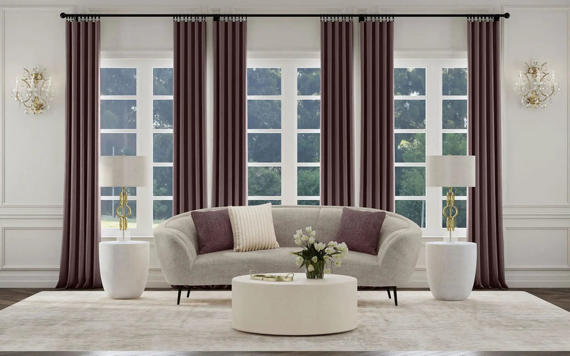 Ellorie Upholstered Channel Back Curved Sofa Beige by Unique Piece Furniture