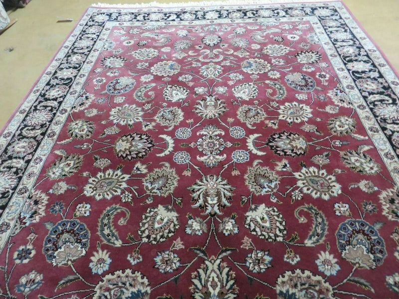 6' X 9' Vintage Handmade Fine India Floral Oriental Silk Accent Wool Rug Carpet by Jewel Rugs