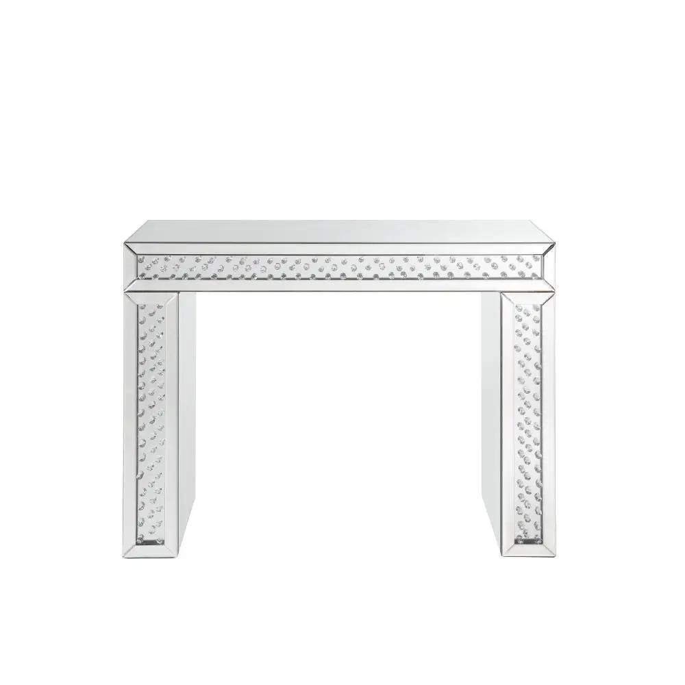 Nysa - 31" Vanity Desk - Mirrored & Faux Crystals by Unique Piece Furniture