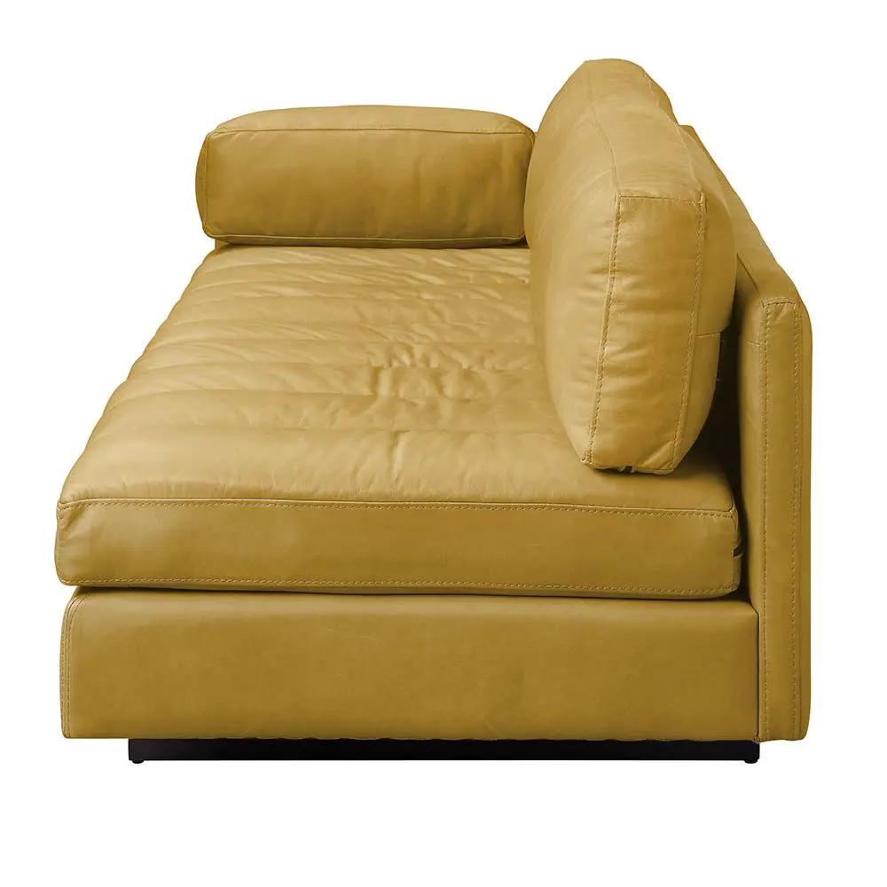 Radia - Sofa With Pillow - Turmeric Top Grain Leather by Unique Piece Furniture