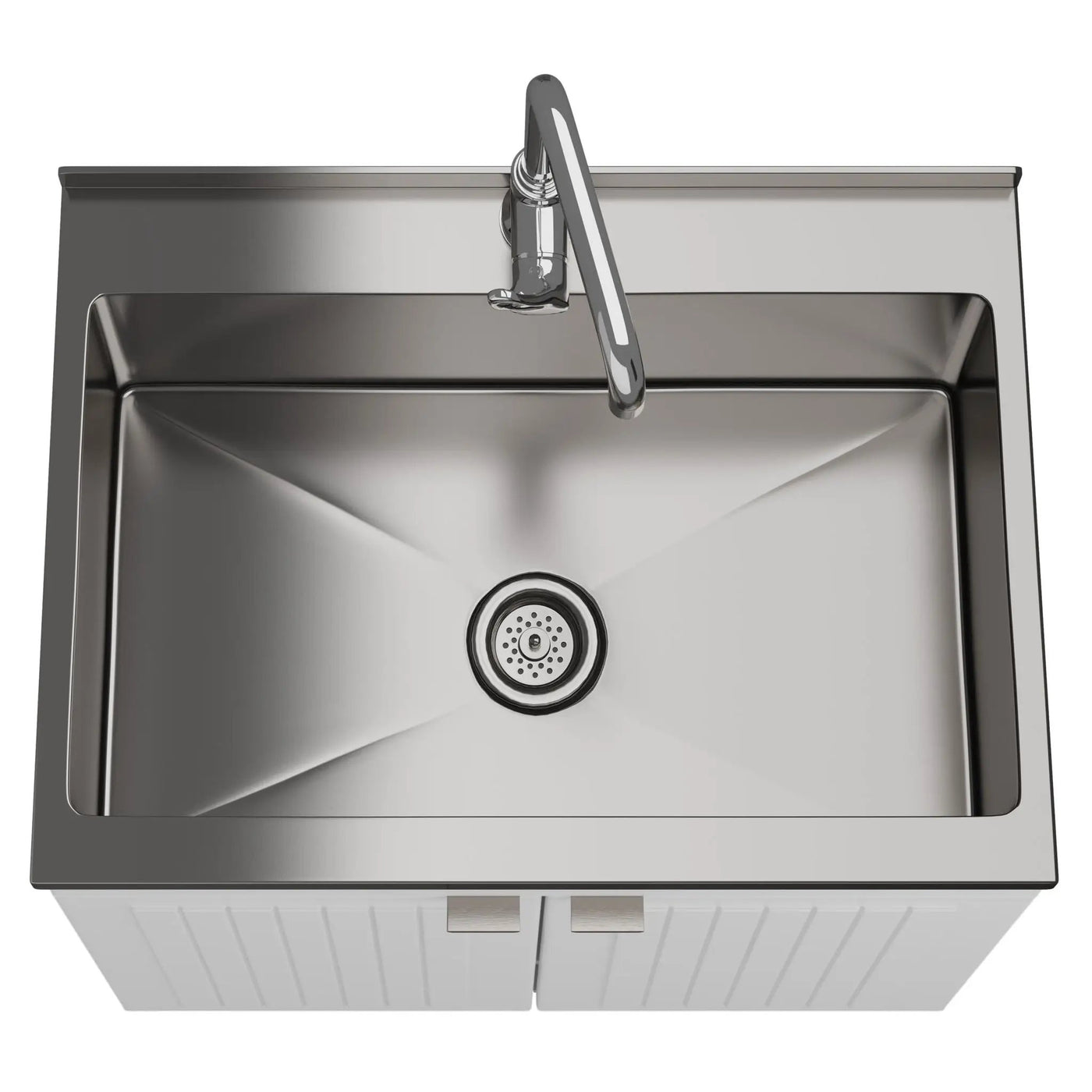 Murphy - Laundry Cabinet & Faucet And Stainless Steel Sink by HouseOfZazla