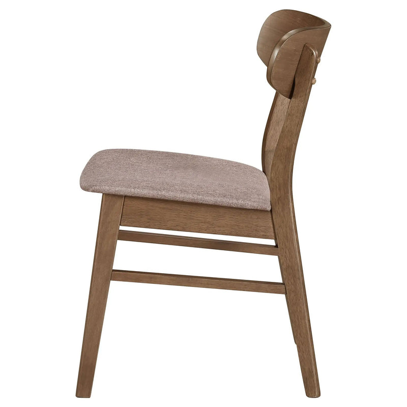 Dortch Dining Side Chair Walnut and Brown (Set of 2) by Unique Piece Furniture