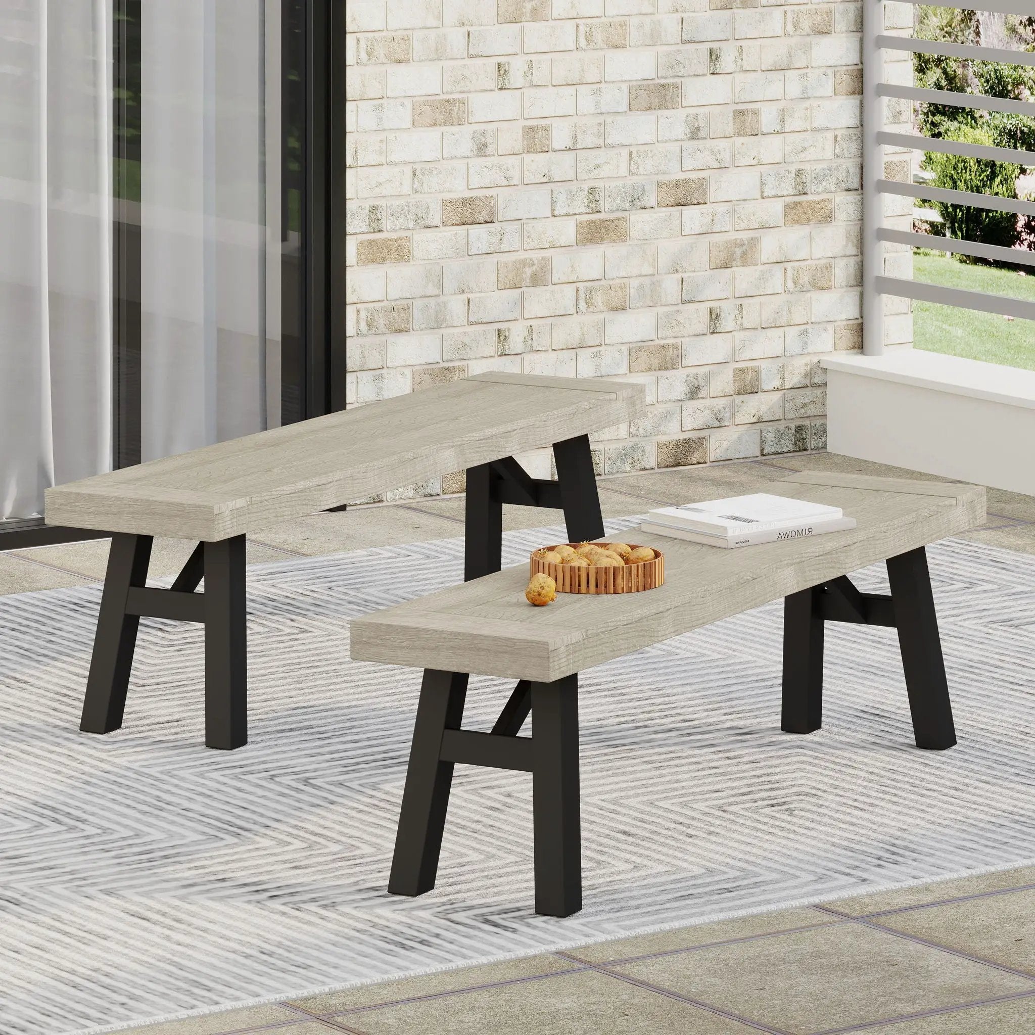 Bettina - Bench - Gray by HouseOfZazla