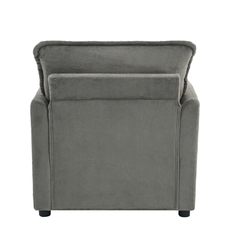 Modern Single Seat Accent Chair With Side Storage Pockets by HouseOfZazla