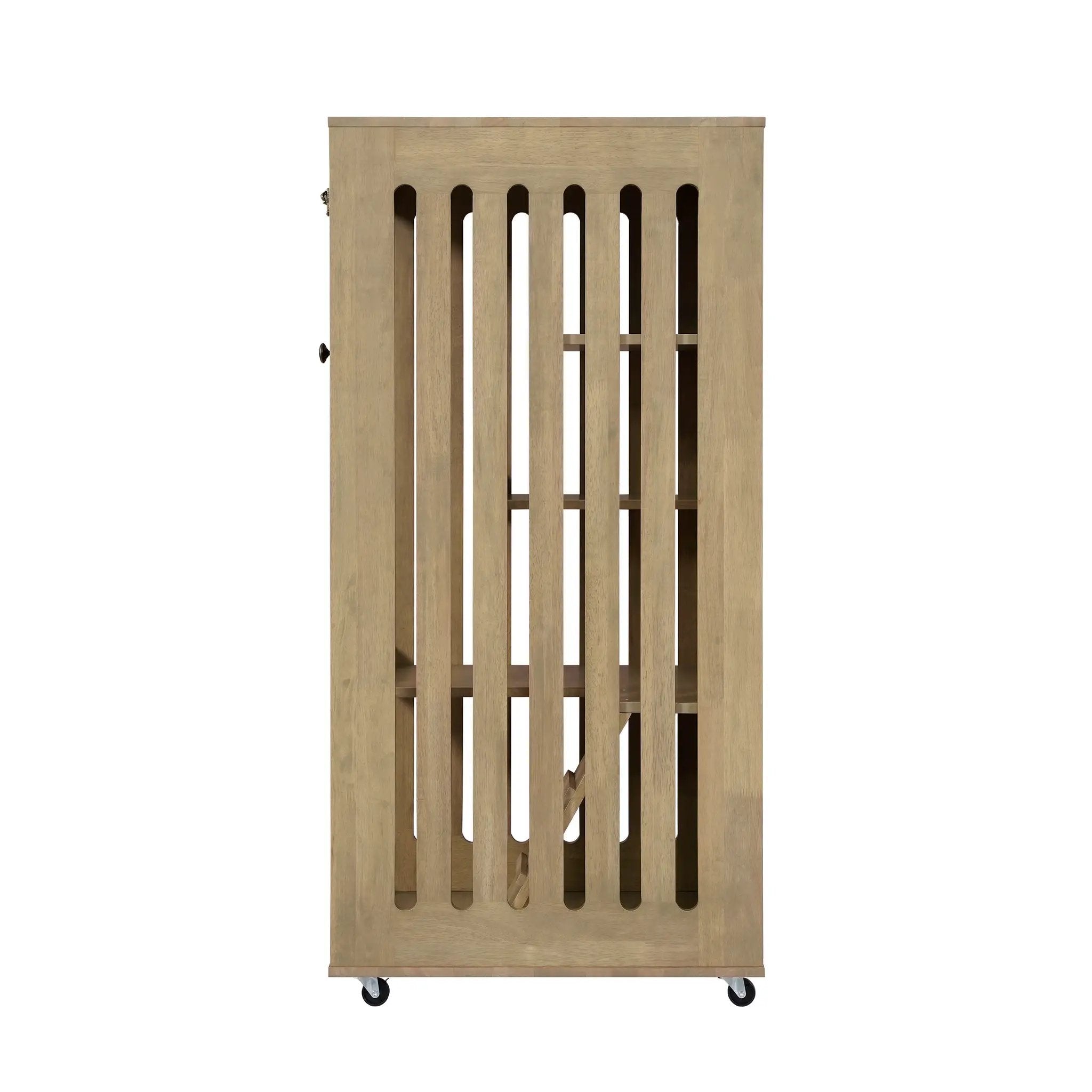 Basia Rubber Wood Cat Cabinet with Wheels by HouseOfZazla
